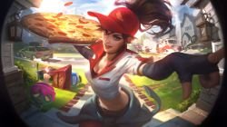 Pizza Delivery Sivir Splash Art HD 4k Wallpaper Background Official Art Artwork League of Legends lol