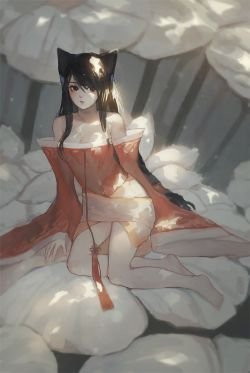 Ahri by yue HD Wallpaper Background Fan Art Artwork League of Legends lol