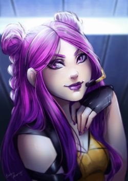 K/DA Kai'Sa by biancaalvarenga HD Wallpaper Background Fan Art Artwork League of Legends lol