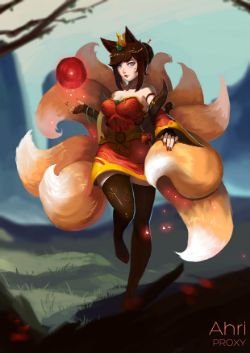 Jade Princess Ahri (Lunar Revel) by 夕行妖 (2) HD Wallpaper Background Fan Art Artwork League of Legends lol