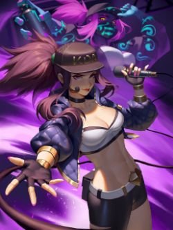 K/DA Akali by Smoking_ HD Wallpaper Background Fan Art Artwork League of Legends lol