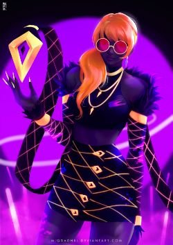 K/DA Evelynn by Miqdad Habibullah (2) HD Wallpaper Background Fan Art Artwork League of Legends lol