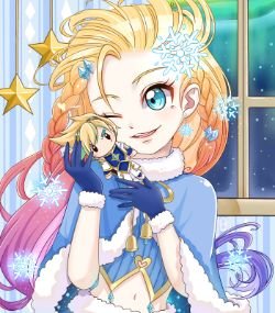 Freljord Zoe & Chibi Star Guardian Ezreal by 箬華丶 - HD Wallpaper Background Fan Art Artwork League of Legends lol