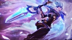 Dawnbringer Riven by MissCaliope HD Wallpaper Background Fan Art Artwork League of Legends lol