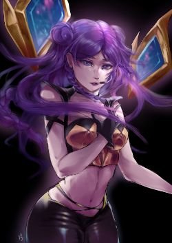 K/DA Kai'Sa by chifayee 渟 HD Wallpaper Background Fan Art Artwork League of Legends lol