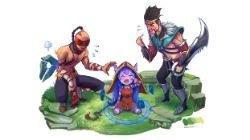 Draven, Lee Sin & Lulu by chanseven HD Wallpaper Fan Art Artwork League of Legends lol (2)