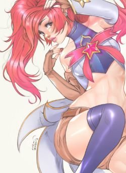 Star Guardian Jinx by simoneferriero (2) HD Wallpaper Background Fan Art Artwork League of Legends lol