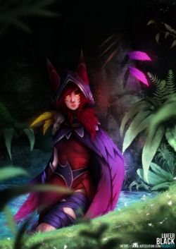 Xayah by Black-co HD Wallpaper Background Fan Art Artwork League of Legends lol