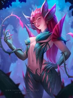 Zyra by Zarory (2) HD Wallpaper Background Fan Art Artwork League of Legends lol