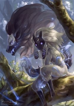 Kindred by RinRinDaishi HD Wallpaper Fan Art Artwork League of Legends lol