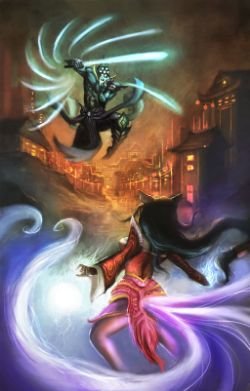 Master Yi Vs Ahri by DreadJim HD Wallpaper Fan Art Artwork League of Legends lol