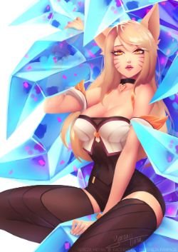 K/DA Ahri by YerezaHeian HD Wallpaper Background Fan Art Artwork League of Legends lol