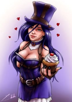 Caitlyn by Mercures HD Wallpaper Background Fan Art Artwork League of Legends lol