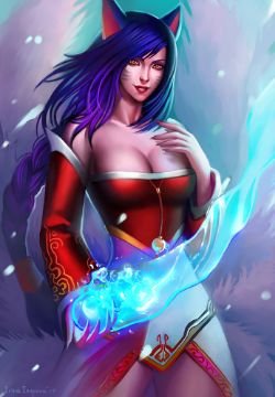 Ahri by Irina-Isupova HD Wallpaper Background Fan Art Artwork League of Legends lol