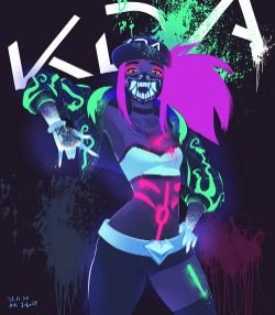 K/DA Akali by Ark John↑ HD Wallpaper Background Fan Art Artwork League of Legends lol