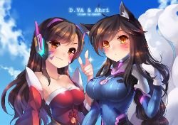Ahri & D.Va Costume Change by HamiFR League of Legends Artwork Wallpaper lol