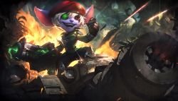 Omega Squad Tristana Splash Art HD 4k 6k Wallpaper Background Official Art Artwork League of Legends lol
