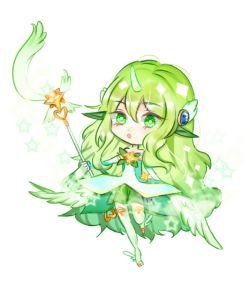Chibi Star Guardian Soraka by 五倍速犬梨子 HD Wallpaper Background Fan Art Artwork League of Legends lol