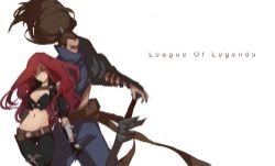 Yasuo & Katarina by 比格星 League of Legends Artwork Wallpaper lol