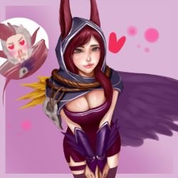 Xayah by 딜탱커므르 HD Wallpaper Background Fan Art Artwork League of Legends lol