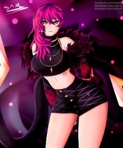 K/DA Evelynn by Sam-Hz HD 4k 6k Wallpaper Background Fan Art Artwork League of Legends lol
