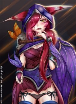 Sexy Xayah by Aokun HD Wallpaper Background Fan Art Artwork League of Legends lol