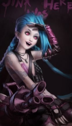 Jinx by SenRyuji HD Wallpaper Fan Art Artwork League of Legends lol
