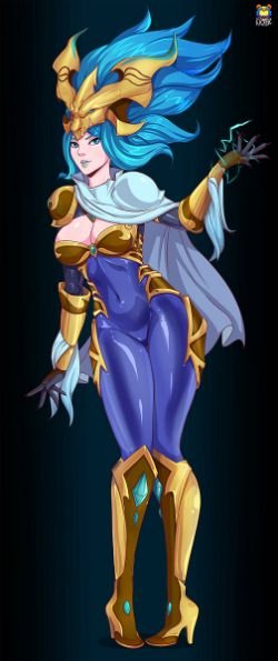 Female Ao Shin (Aurelion Sol) by Kyoffie12 Gender Swap HD Wallpaper Artwork Fan Art League of Legends lol