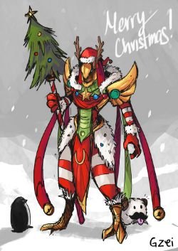 Christmas Azir by Dexistor371 HD Wallpaper Artwork Fan Art League of Legends lol
