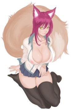 Sexy Academy Ahri by radiocupcake HD Wallpaper Background Fan Art Artwork League of Legends lol