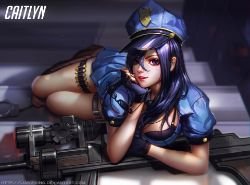 Officer Caitlyn by Liang-Xing HD Wallpaper Artwork Fan Art League of Legends lol