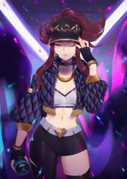 K/DA Akali by AnnTan HD Wallpaper Background Fan Art Artwork League of Legends lol
