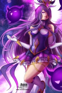 Star Guardian Syndra by AquaLeonhart HD Wallpaper Background Fan Art Artwork League of Legends lol