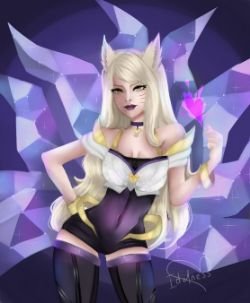 K/DA Ahri by Tateidlleness HD Wallpaper Background Fan Art Artwork League of Legends lol