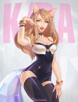K/DA Ahri by Korezky HD Wallpaper Background Fan Art Artwork League of Legends lol