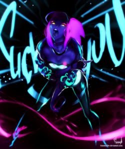 K/DA Akali by GemmaQw HD Wallpaper Background Fan Art Artwork League of Legends lol