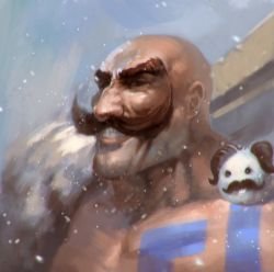 Braum & Poro by zippo514 HD Wallpaper Artwork Fan Art League of Legends lol