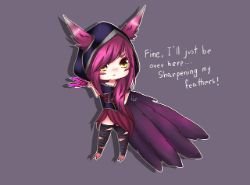 Chibi Xayah by katamii HD Wallpaper Background Fan Art Artwork League of Legends lol