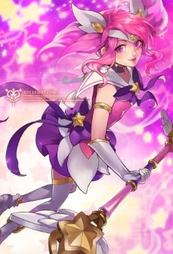 Star Guardian Lux by ippus HD Wallpaper Fan Art Artwork League of Legends lol