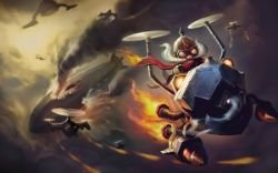 Classic Corki Splash Art HD 4k Wallpaper Background Official Art Artwork League of Legends lol