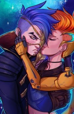 Odyssey Jinx & Kayn by lilith-luxe HD Wallpaper Background Fan Art Artwork League of Legends lol