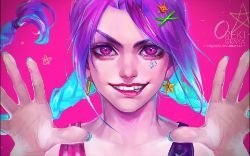 Jinx Portrait by OrekiGenya HD Wallpaper Fan Art Artwork League of Legends lol