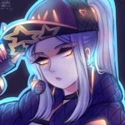 K/DA Akali by Nyami HD Wallpaper Background Fan Art Artwork League of Legends lol