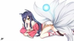 Ahri by IK @_itakana HD Wallpaper Fan Art Artwork League of Legends lol