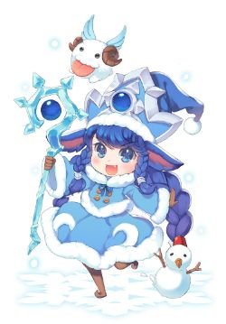 Winter Wonder Lulu & Poro by dakun87 HD Wallpaper Fan Art Artwork League of Legends lol (2)