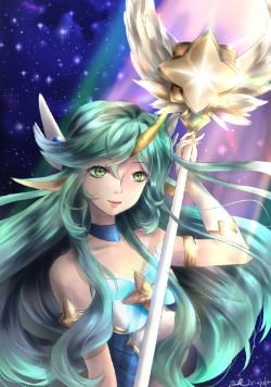 Star Guardian Soraka by Kathleneee HD Wallpaper Background Fan Art Artwork League of Legends lol