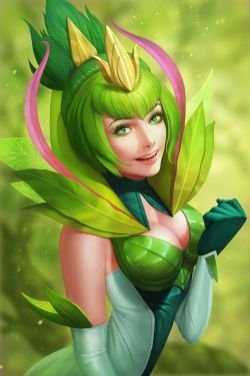 Elementalist Lux (nature) by domeano (3) HD Wallpaper Background Fan Art Artwork League of Legends lol