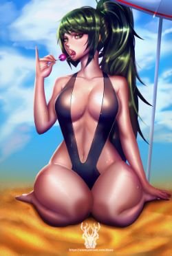 Sexy Pool Party Akali by Aloe HD Wallpaper Background Fan Art Artwork League of Legends lol