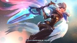 Dawnbringer Riven by IzzyDew HD Wallpaper Background Fan Art Artwork League of Legends lol