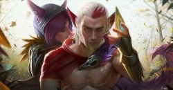 Xayah & Rakan by suibiao HD Wallpaper Background Fan Art Artwork League of Legends lol
